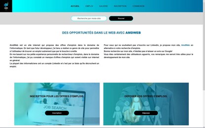 Page d'accueil du site AmdWeb