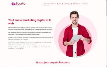 Page d'accueil du site StudioLaBaignoire.fr